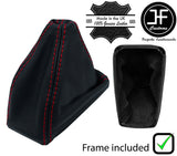 RED STICH LEATHER AUTOMATIC GEAR+PLASTIC FRAME FOR ALFA ROMEO GIULIETTA 10-19