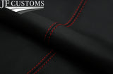 D RED STITCH LEATHER 4X DOOR TRIM ARMREST COVERS FOR JAGUAR X-TYPE 01-09 JF2