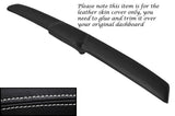 WHITE STITCH TOP DASH PAD DASHBOARD LEATHER COVER FITS FORD MUSTANG 1971-1973