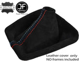 BLACK STITCH SUEDE GEAR GAITER FITS BMW E90 E91 E92 E93 06-12 TRI STITCHING