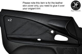 BLACK STICH 2X DOOR CARD TRIM LEATHER & PERFORATED COVER FITS HONDA S2000 99-03