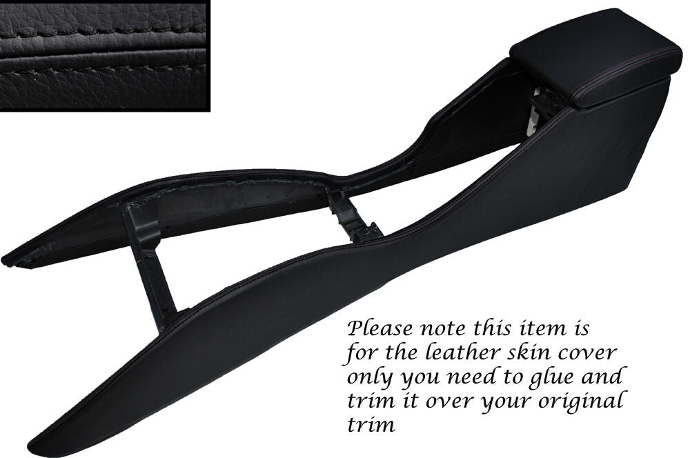 BLACK STITCH CENTRE CONSOLE COVER + ARMREST COVER FITS SUBARU IMPREZA WRX 98-00