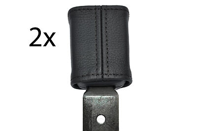 black stitch FITS VOLKSWAGEN GOLF 4 MK4 IV JETTA 2X FRONT SEAT BELT STALK COVERS