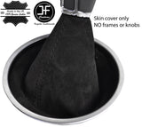 BLACK STITCH MANUAL REAL SUEDE GEAR GAITER FITS VW BEETLE 2012-2018 CUSTOM NEW