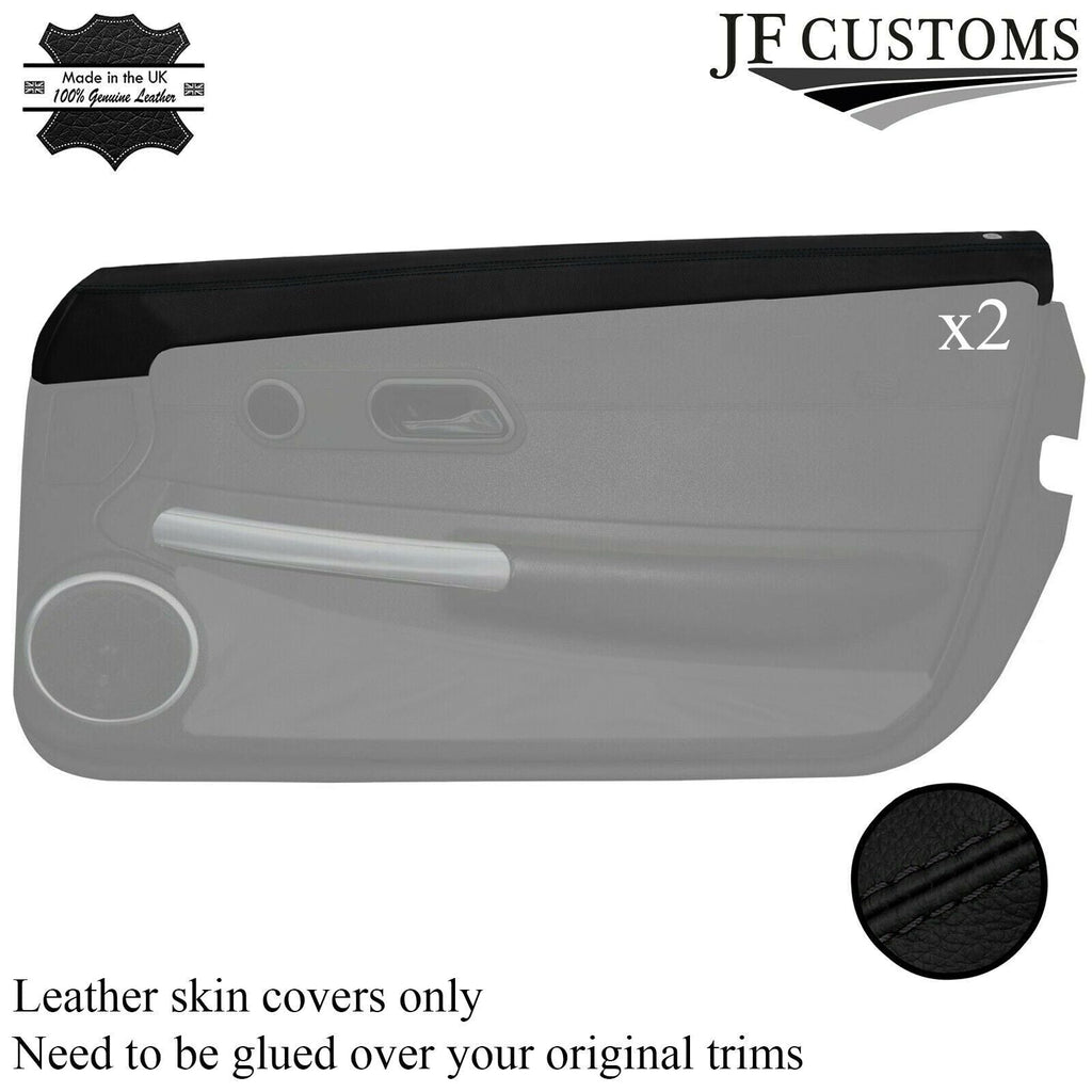 BLACK STITCH 2X TOP FRONT DOOR CAPPING COVERS FOR CHRYSLER CROSSFIRE 04-08