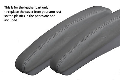 GREY STITCH 2X GREY ARMREST SKIN COVERS FITS MERCEDES V CLASS VITO W638 96-03