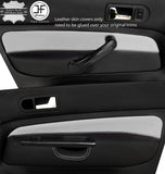 BLACK & WHITE 2X FRONT DOOR CARD LEATHER COVERS FOR VW GOLF MK4 98-05 5 DOOR