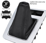 BLACK STITCHING TOP GRAIN LEATHER GEAR GAITER FITS SKODA OCTAVIA MK3 2013-2017