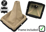 LIGHTSTONE REAL LEATHER MANUAL GEAR GAITER+FRAME FITS RANGE ROVER P38 1994-2002