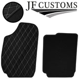 WHITE DIAMOND STITCH VINYL 4XTAILORED FLOOR CARPET FOR FIAT STILO 01-07 JF1