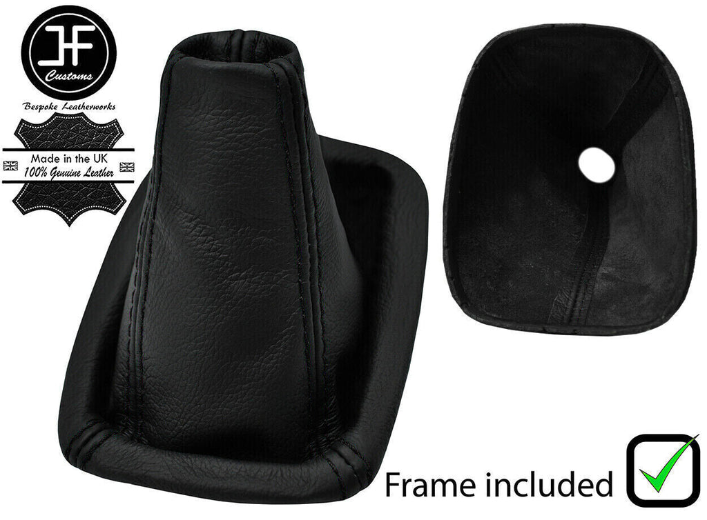 BLACK STITCH LEATHER MANUAL GEAR+PLASTIC FRAME FITS VAUXHALL CORSA D 2006-2014