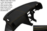 YELLOW STITCH FITS TOYOTA MR2 MK2 1989-2000 DASH DASHBOARD LTHR  SKIN COVER ONLY