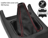 RED STITCH TOP GRAIN LEATHER GEAR GAITER FOR SUBARU IMPREZA WRX STI 2001-2005