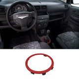 FITS VW VOLKSWAGEN FOX 05-12 DARK RED LEATHER GEAR SURROUND + FRAME CUSTOM NEW