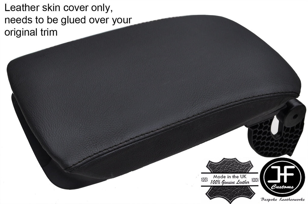 BLACK STITCHING ARMREST LID REAL LEATHER COVER FITS LEXUS RX350 RX450h 2010-2015