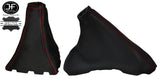 RED STITCH FOR OPEL VAUXHALL OMEGA C 1999-2003 GEAR HANDBRAKE GAITER LEATHER