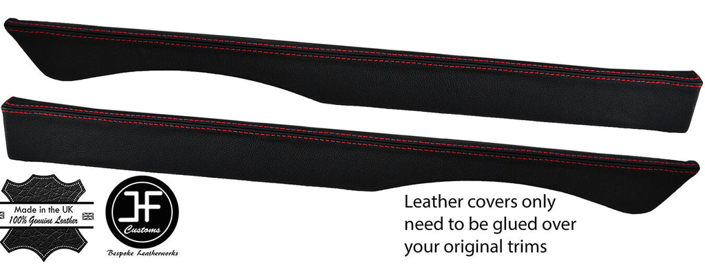 RED  STITCHING 2X TOP REAR DOOR CAPPINGS LEATHER COVERS FITS MG MGB GT CLASSIC