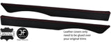 RED  STITCHING 2X TOP REAR DOOR CAPPINGS LEATHER COVERS FITS MG MGB GT CLASSIC