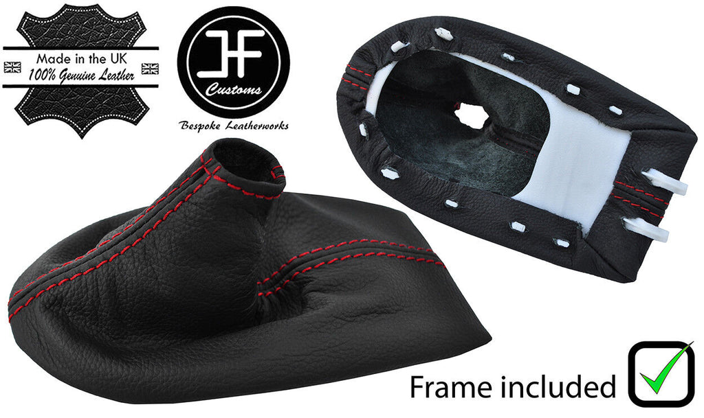 RED STITCH LEATHER GEAR + PLASTIC FRAME FOR PORSCHE BOXSTER 986 CARRERA 996