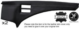 BLACK STITCH 2X CENTER CONSOLE SIDE PANEL LEATHER COVERS FITS FERRARI 400 400I