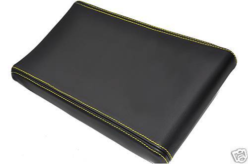 FITS NISSAN 300ZX Z32 LEATHER ARMREST COVER YELLOW STITCH CUSTOM NEW MADE IN UK