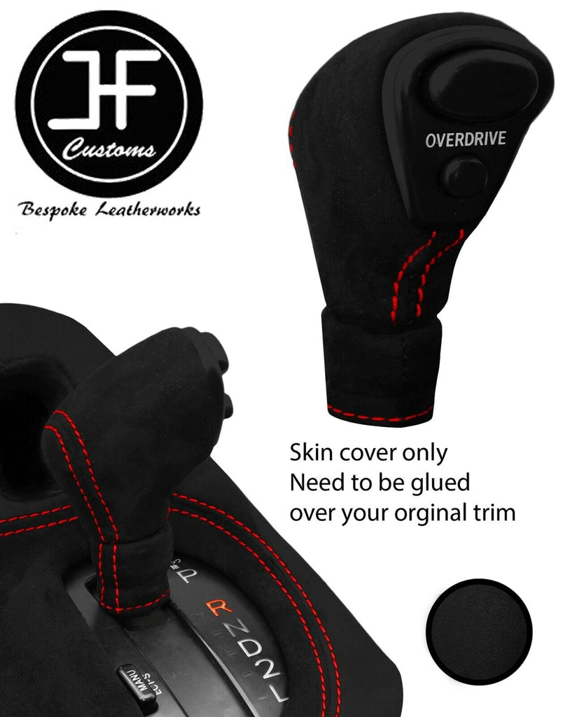 RED STITCH AUTOMATIC GEAR KNOB LUXE SUEDE COVERS FOR TOYOTA SUPRA MK4 93-02