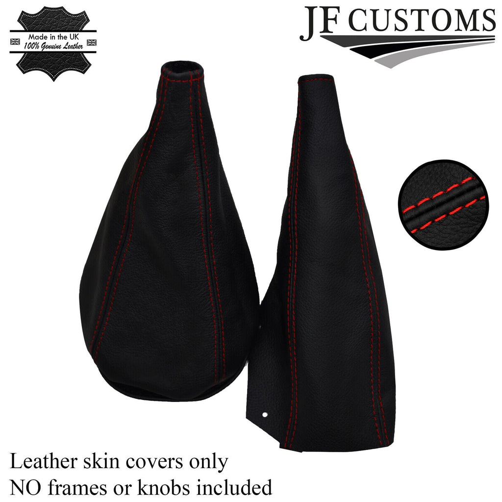 RED STITCH FITS MINI COOPER CLASSIC REAL LEATHER GEAR & HANDBRAKE GAITER