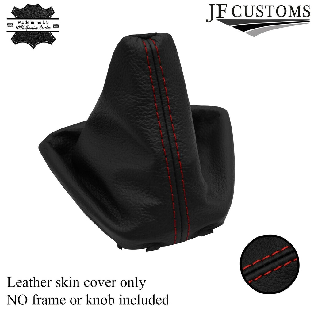 DARK RED STITCH LEATHER GEAR GAITER COVER FOR CITROEN SPACETOURER 2019-2021