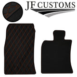 ORANGE DIAMOND STITCH VINYL 4XTAILORED FLOOR CARPET FOR BMW MINI S R56 07-14 JF1