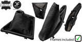 BLACK LEATHER GEAR HANDBRAKE GAITER+PLASTIC FRAME FOR BMW 3 F30 F31 12-16