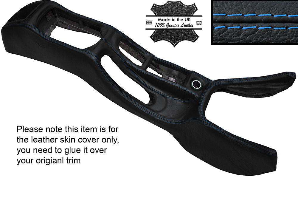 BLUE STITCH CENTER CONSOLE SKIN COVER FITS ALFA ROMEO GTV SPIDER 916 PHASE 2