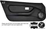 BLACK STICH 2X FULL DOOR CARD LEATHER COVERS FITS MG MGF MK1 95-99 STYLE 2