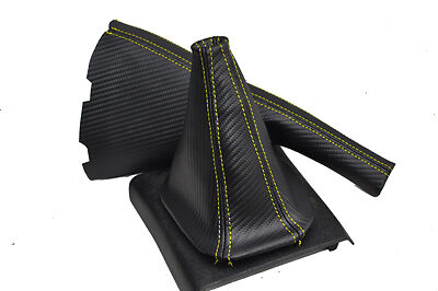 FITS SEAT LEON IBIZA CORDOBA TOLEDO CARBON FIBER SET YELLOW CUSTOM NEW