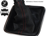 RED STITCHING MANUAL LEATHER GEAR GAITER FITS VW TIGUAN 2011-2016 CUSTOM NEW