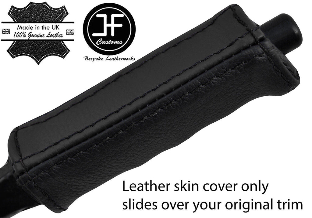 BLACK & BLACK STRIPE HANDBRAKE HANDLE LEATHER COVER FOR BMW 3 SERIES E36 91-98