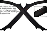 RED STITCH FITS NISSAN 200SX S13 88-93 WINDSCREEN PILLAR LEATHER SKIN COVERS