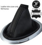 BLACK & BLACK STRIPE TOP GRAIN REAL LEATHER MANUAL GEAR GAITER FITS JUKE 10-16