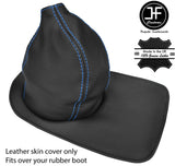 BLUE STITCHING MANUAL LEATHER GEAR GAITER OVER RUBBER FITS IVECO DAILY 90-99