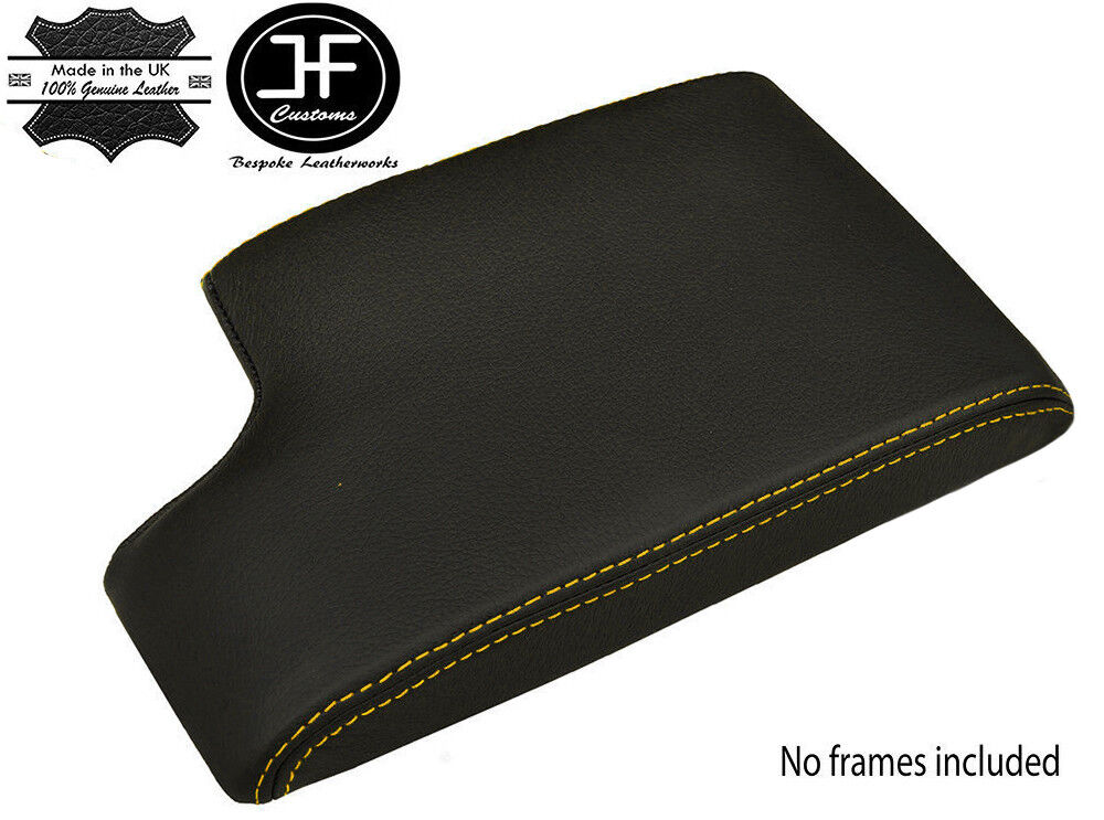 YELLOW STITCH ARMREST COVER REAL LEATHER FOR BMW 3 SERIES E90 E91 E92 E93