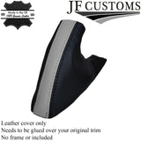 BLACK & GREY LEATHER HANDBRAKE GAITER FITS MG MGF MGTF 1995-2005 CUSTOM NEW