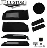 BLACK CROSS STITCH SUEDE 2X SUN VISOR COVERS FITS HONDA CIVIC MK10 X 2015-2020