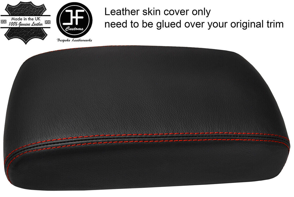 RED STITCHING ARMREST REAL LEATHER COVER FOR SUBARU TRIBECA B9 2008-2014