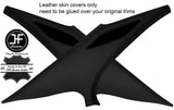 BLACK STITCH 2X REAR C PILLAR LEATHER COVERS FITS BMW 5 SERIES E39 95-03 SALOON