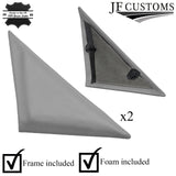 L GREY ST 2X WING MIRROR DOOR TRIM COVER+PLASTIC FRAMES FITS NISSAN SKYLINE R33
