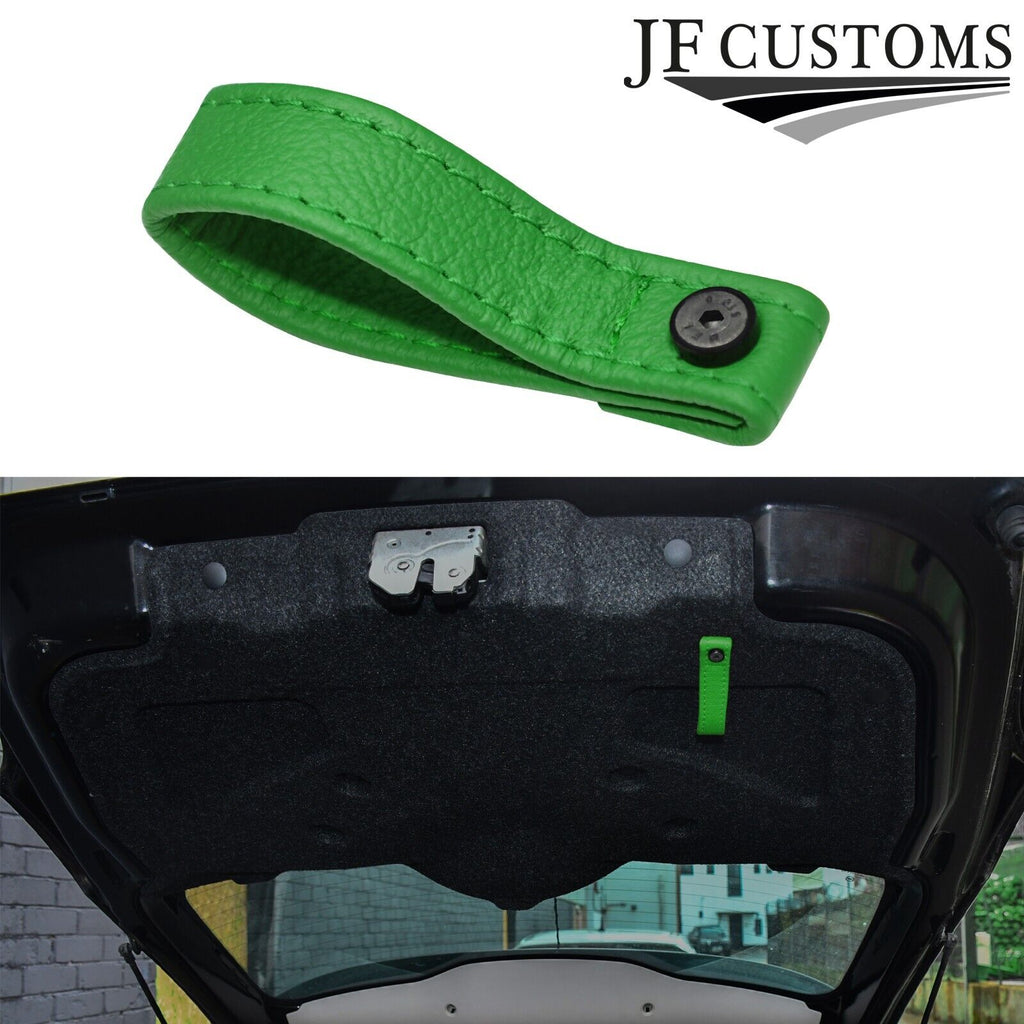 GREEN LEATHER TAILGATE BOOT PULL STRAP HANDLE FITS FIAT 500 ABARTH 07-16