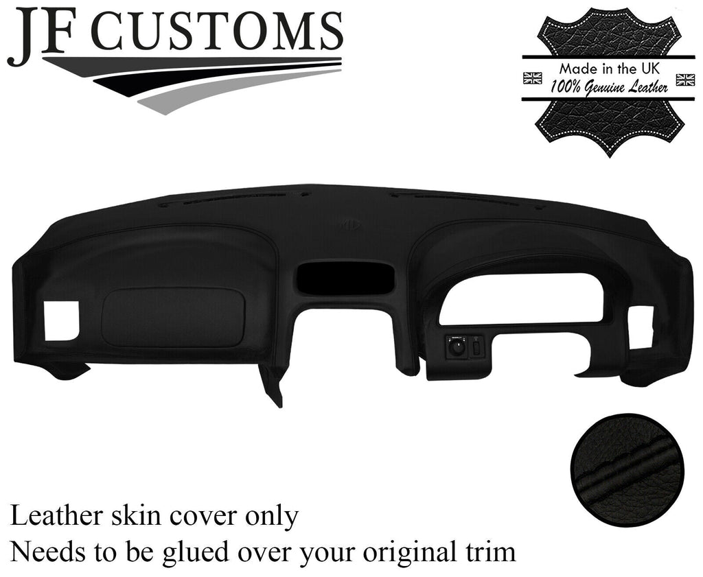 BLACK STITCH LEATHER DASHBOARD + SPEEDO + HOOD COVER FITS MG MGF MG TF 95-05