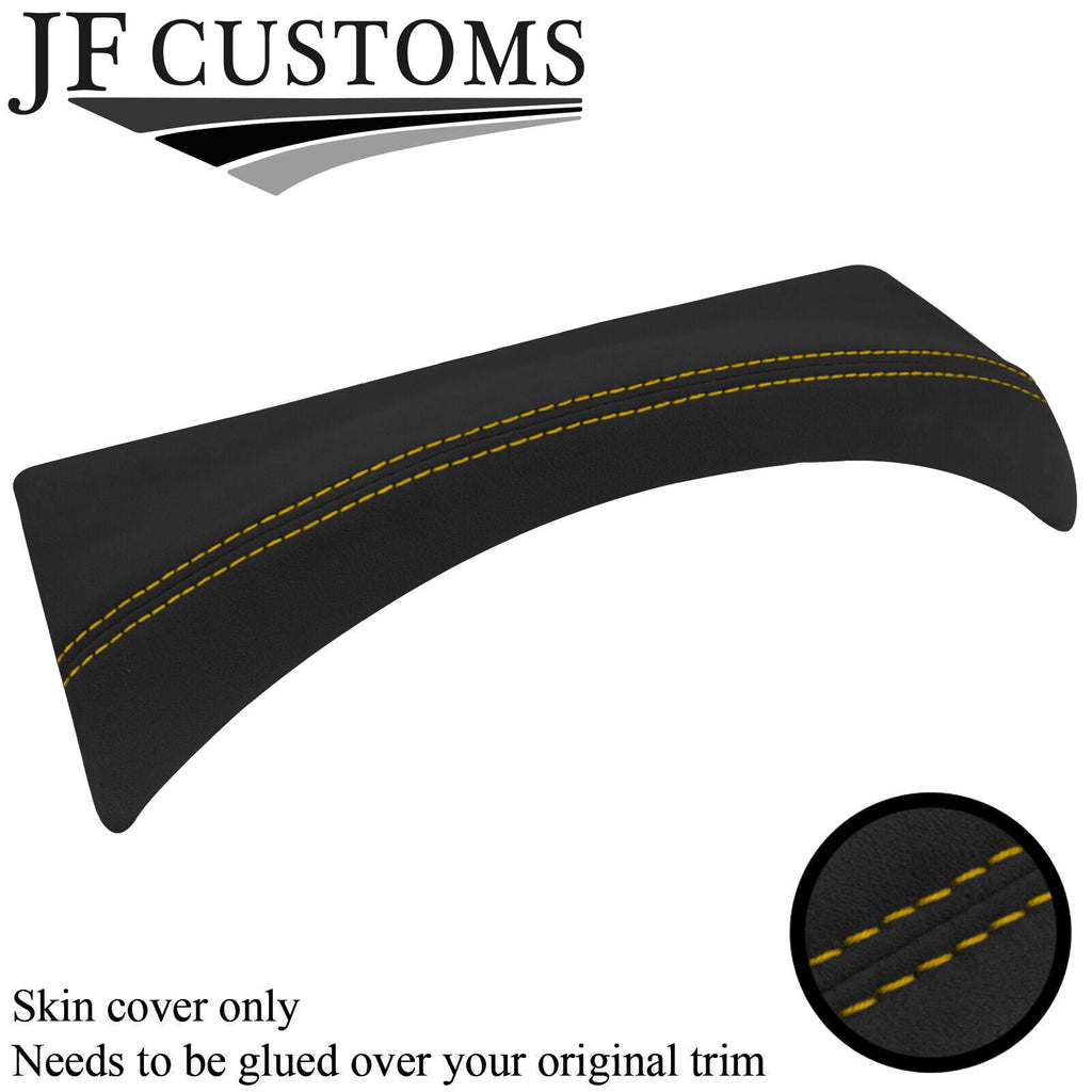 YELLOW STITCH SPEEDO HOOD DARK GREY SUEDE COVER FOR DEFENDER 07-16 CUSTOM NEW