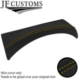 YELLOW STITCH SPEEDO HOOD DARK GREY SUEDE COVER FOR DEFENDER 07-16 CUSTOM NEW