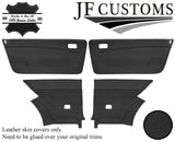 D GREY ITALIAN LEATHER 4X DOOR CARD COVER FOR LANCIA BETA VOLUMEX COUPE