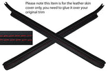 RED STITCH 2X DOOR SILL TRIM LEATHER SKIN COVERS FITS MAZDA RX7 FB1 1979-1985